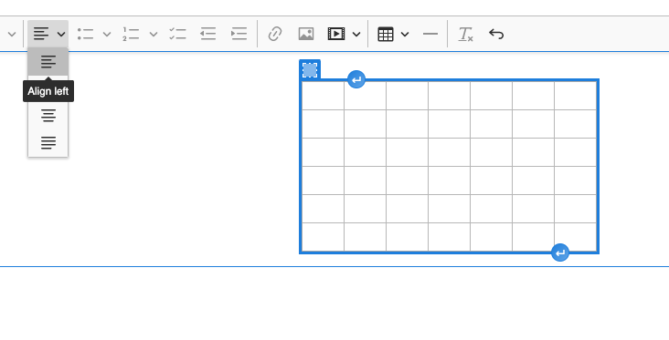 Text alignment (toolbar) shouldn't be available for Table · Issue #8456 ...