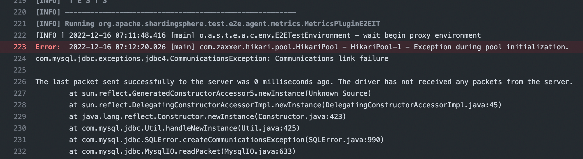 Agent IT test error · Issue #22911 · apache/shardingsphere · GitHub