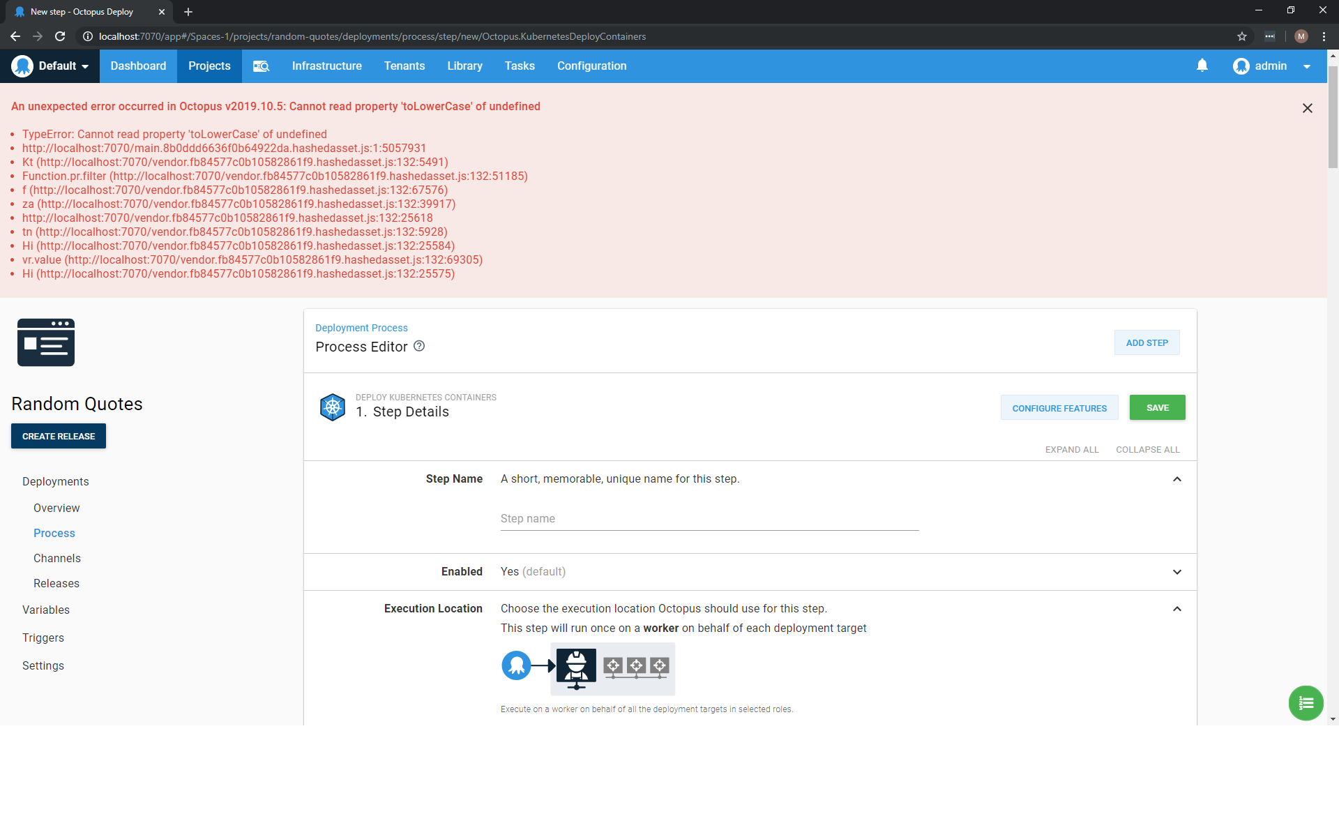 Javascript error when adding a new service port · Issue #5999 ...
