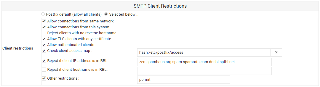 [BUG] Postfix > SMTP Client Restrictions · Issue #1423 · webmin ...