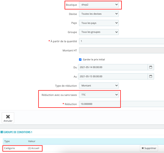 Catalog Price Rule not working with multi shop when on a specific