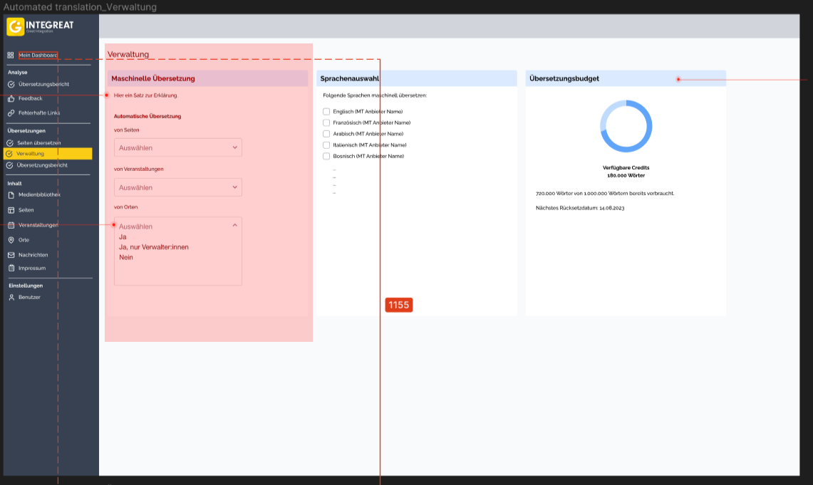 Project Add Mt Create management section for machine translation and add MT settings ...