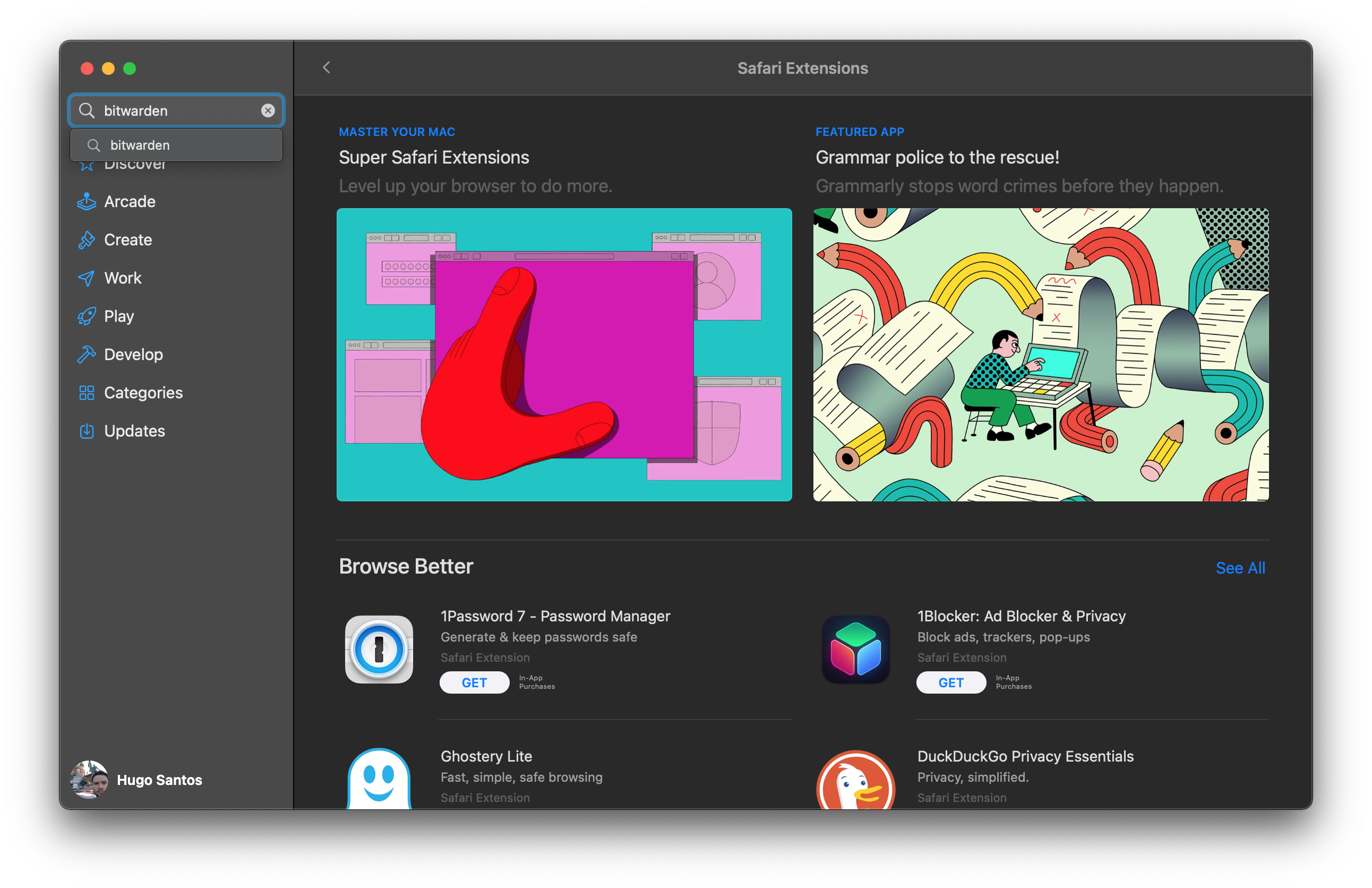 Bitwarden does not show as a Safari Extension to enable on the extension pane · Issue 2077