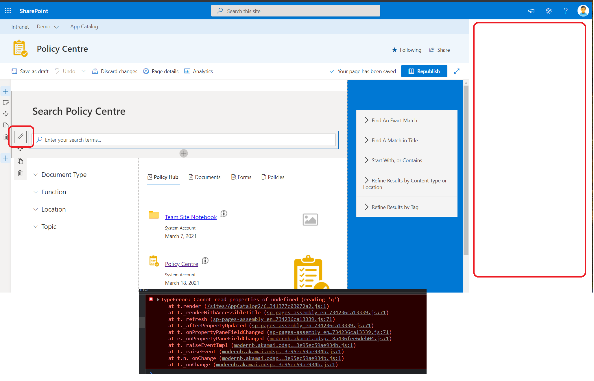 SearchBox Cannot read properties of undefined (reading 'q') · Issue