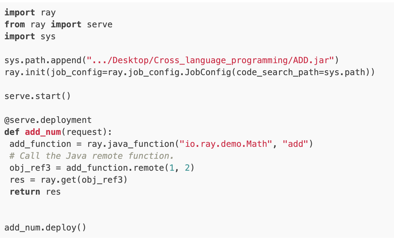 Issue in integrating Ray Serve with Ray's Cross language programming ...