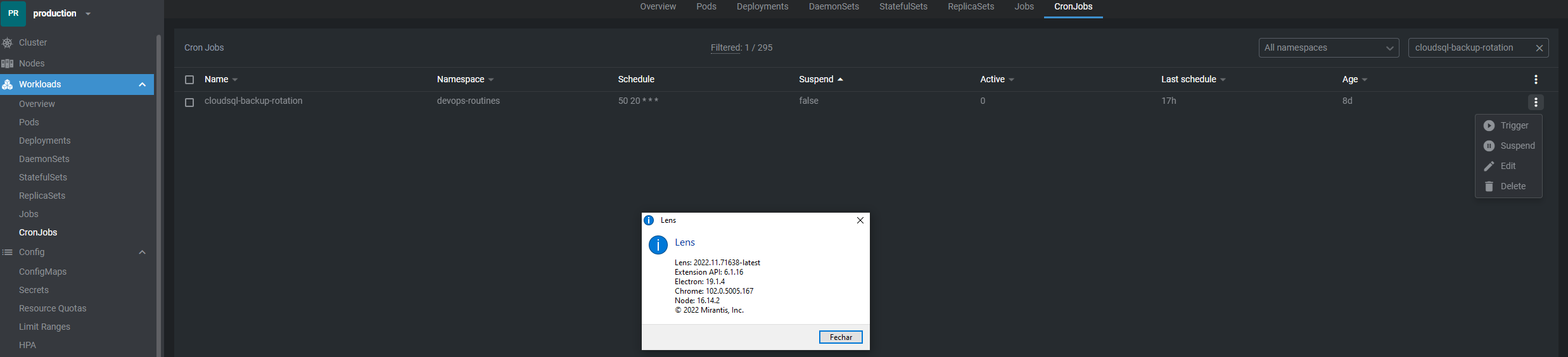🐛 Cronjob trigger option is missing · Issue 6600 · lensapp/lens · GitHub