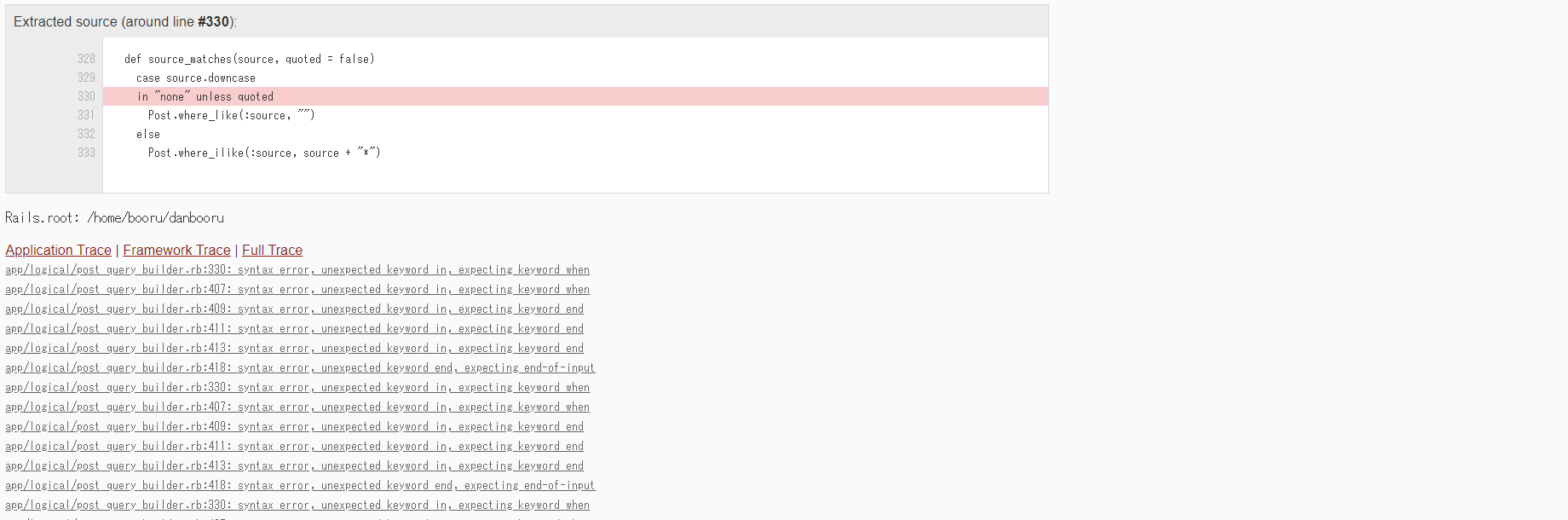 Syntax error in danbooru application · Issue 4501 · danbooru/danbooru · GitHub