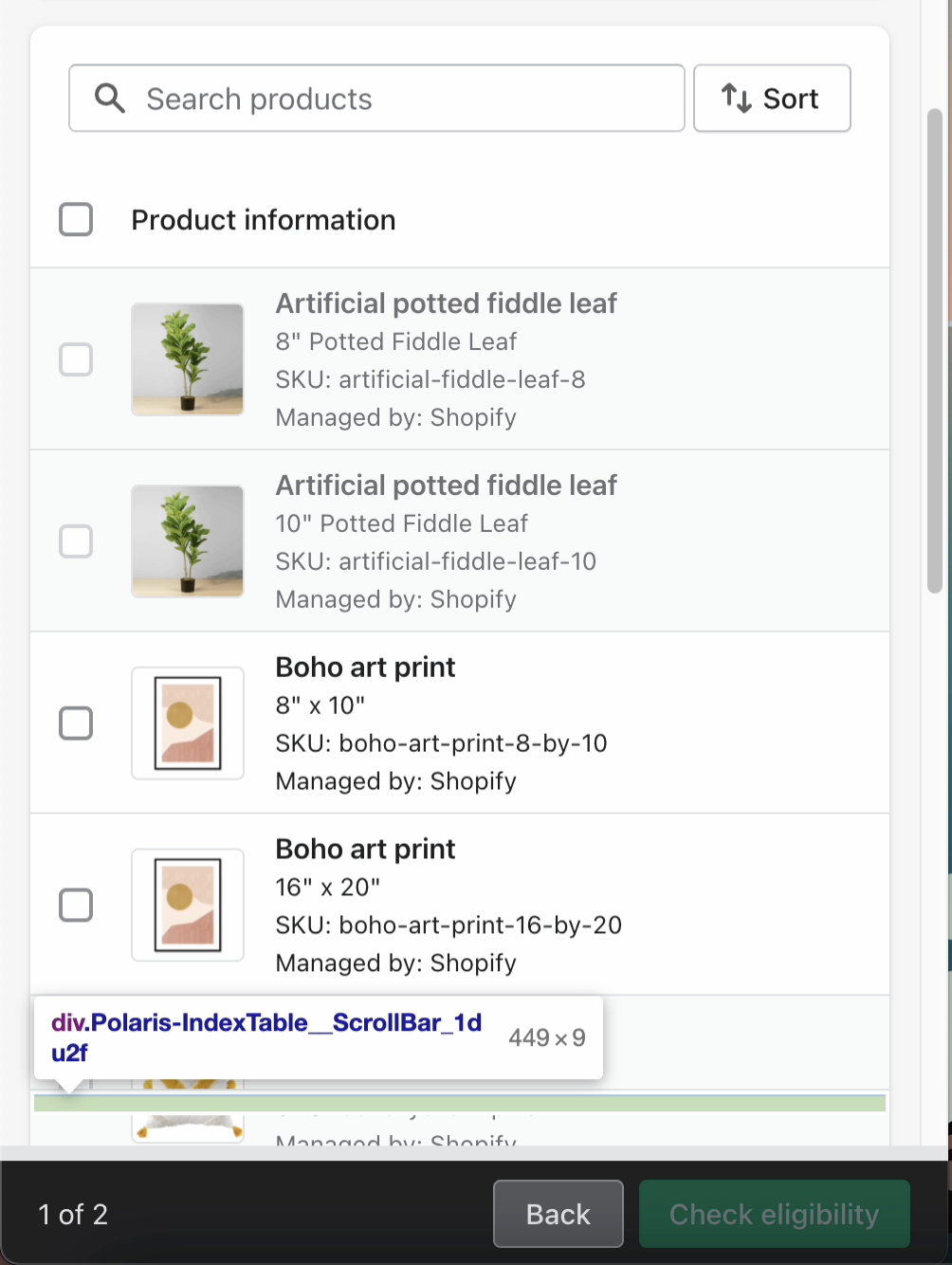 [IndexTable] floating scrollbar div appears on small screens even when
