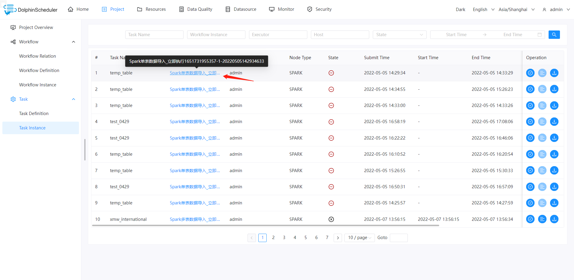 project-task-instance