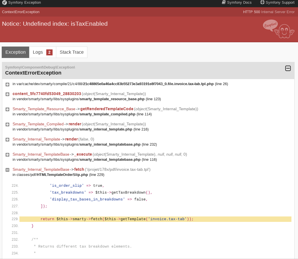 BO Credit Slips An exception is displayed when downloading a credit
