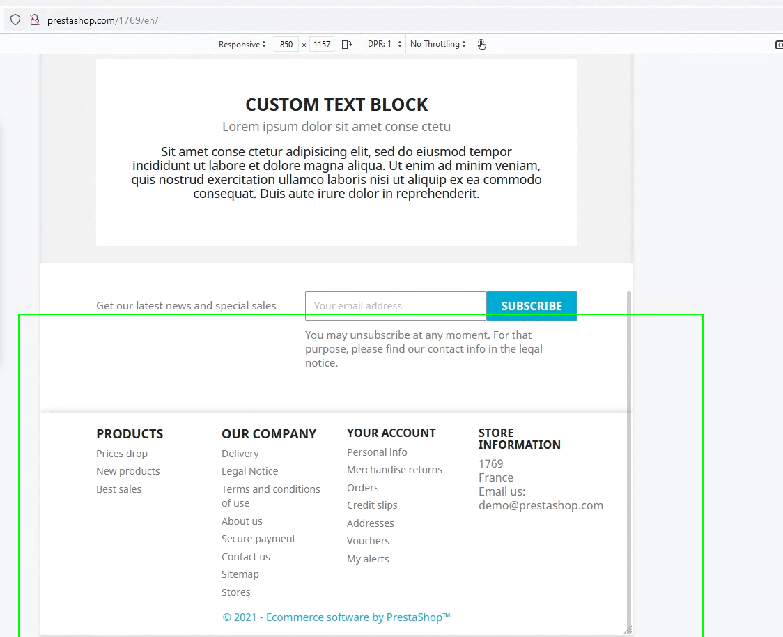 Firefox horizontal scrollbar on homepage under 991px · Issue 25459