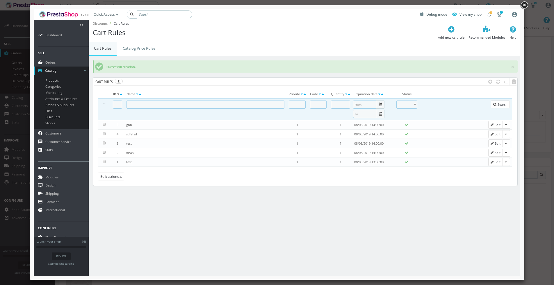 Add new order page - The Cart rule modal is not closed · Issue 