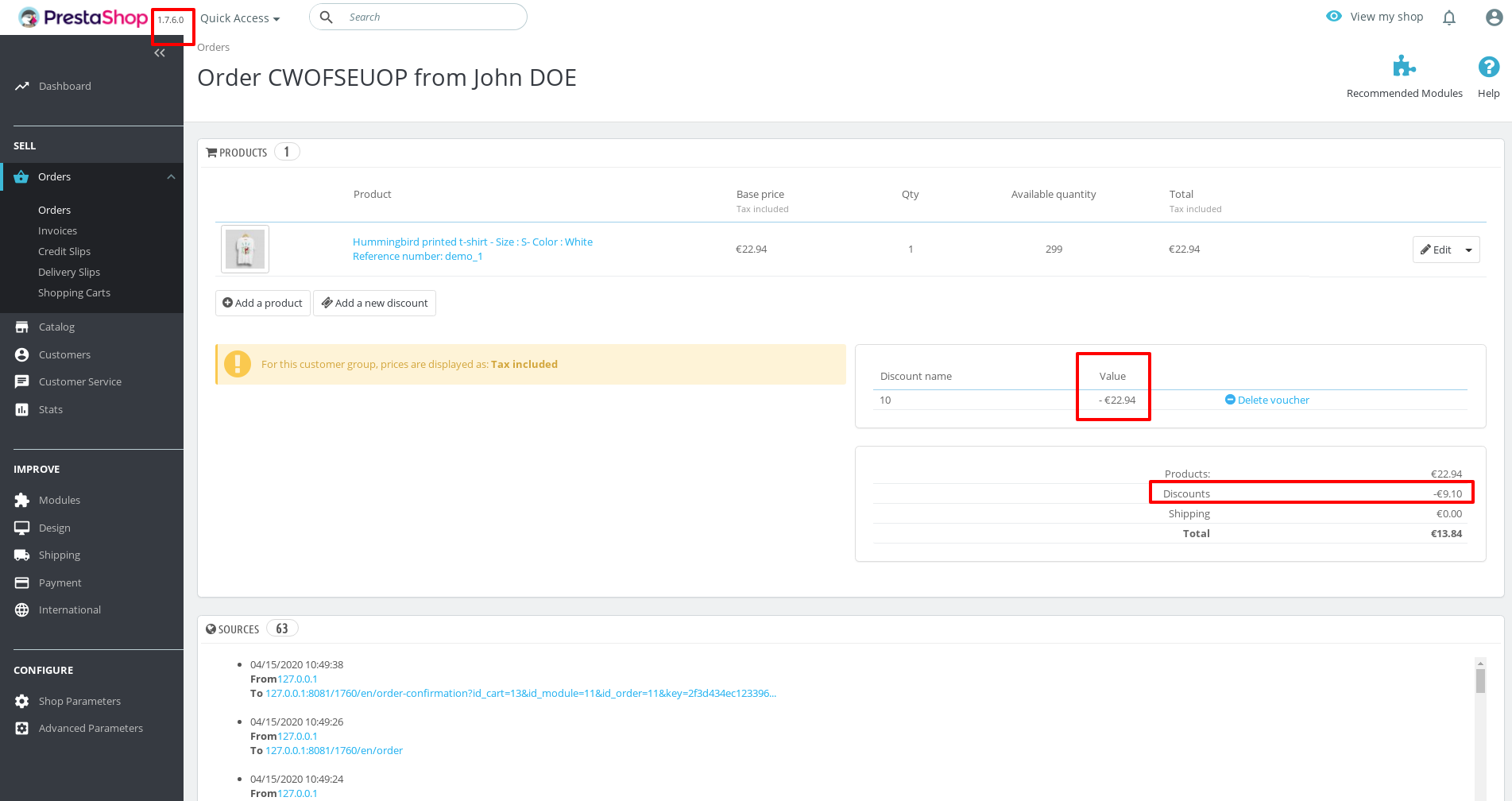 BO - Order page - the Value discount is incorrect · Issue #18630 ...