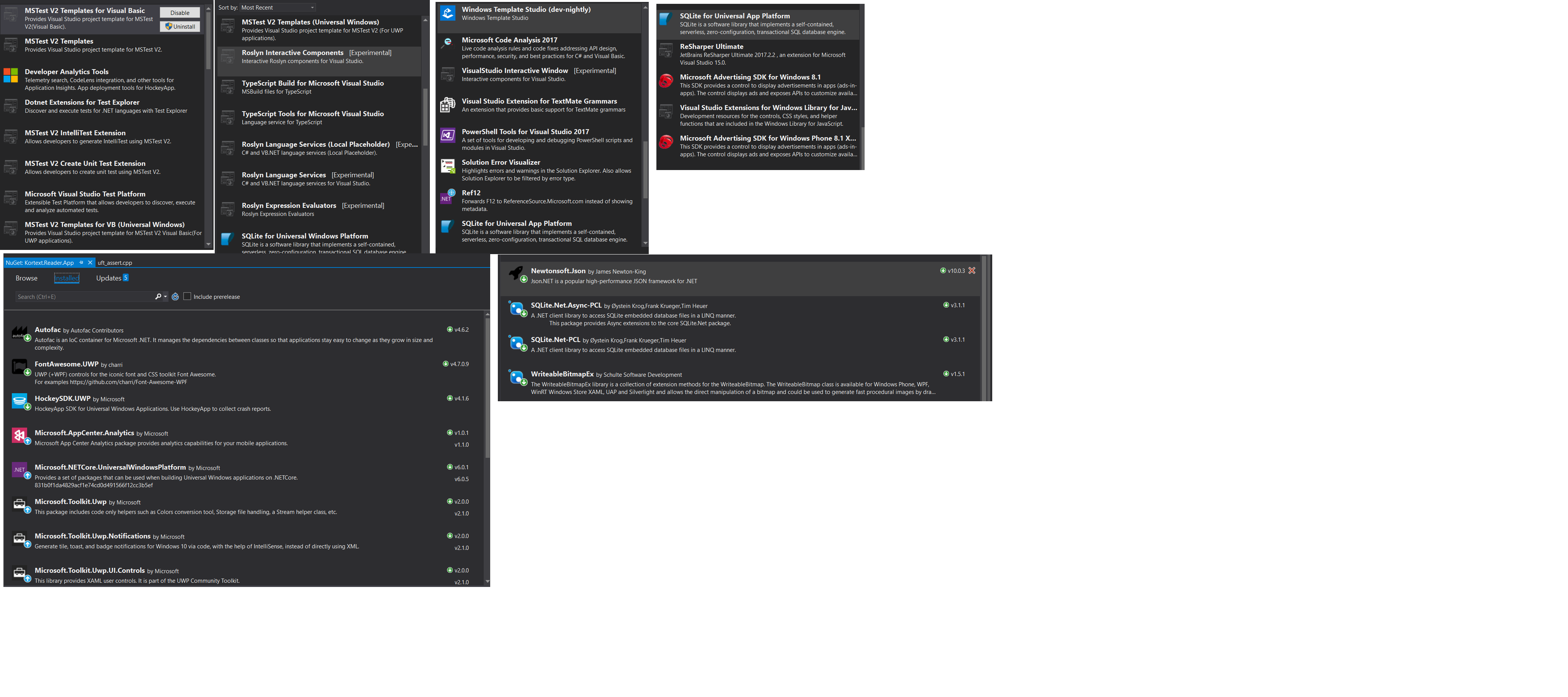 vsix and nugets