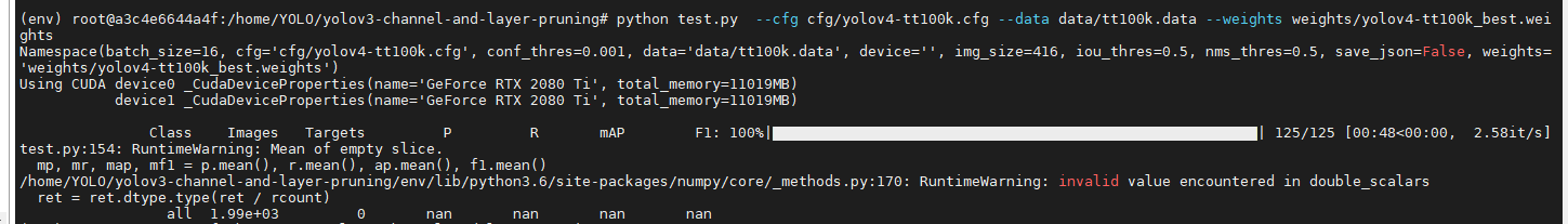 Invalid Value Encountered In Double_Scalars · Issue #140 ·  Tanluren/Yolov3-Channel-And-Layer-Pruning · Github