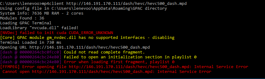 mp4client issue