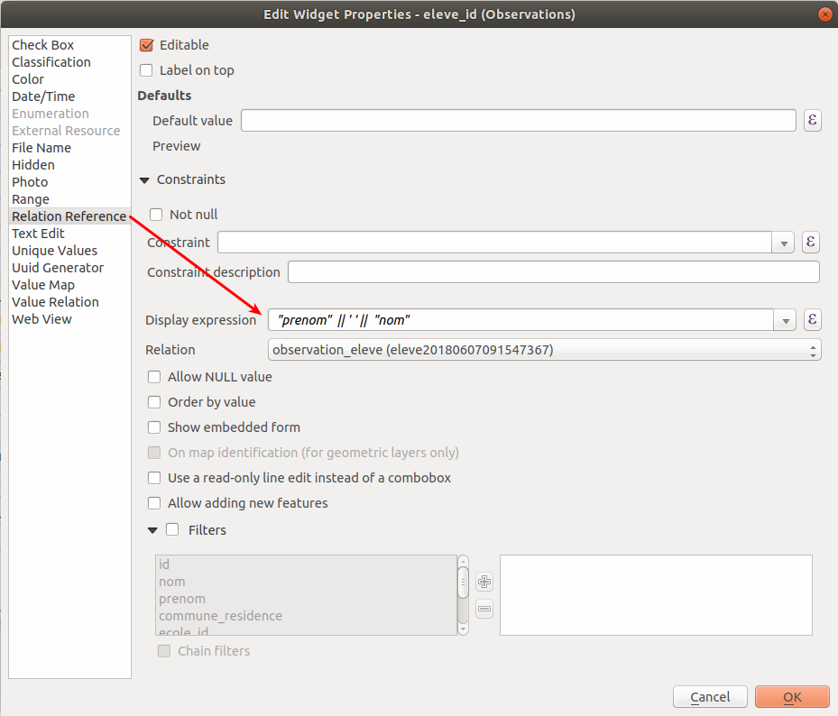 Value relation doesn't respect the expression display · Issue #890 ...