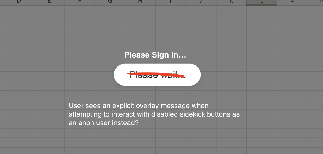 Show sign in hint when user attempts to click on disabled button in 401