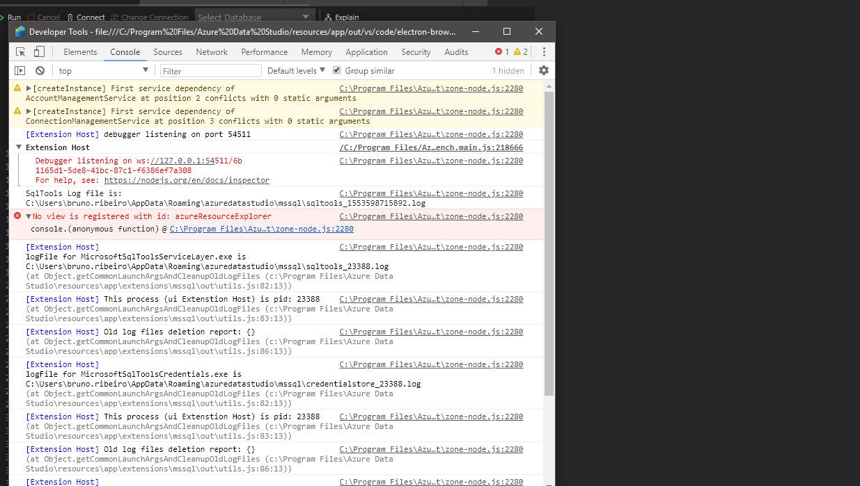 Data explorer is Blank · Issue #4700 · microsoft/azuredatastudio · GitHub