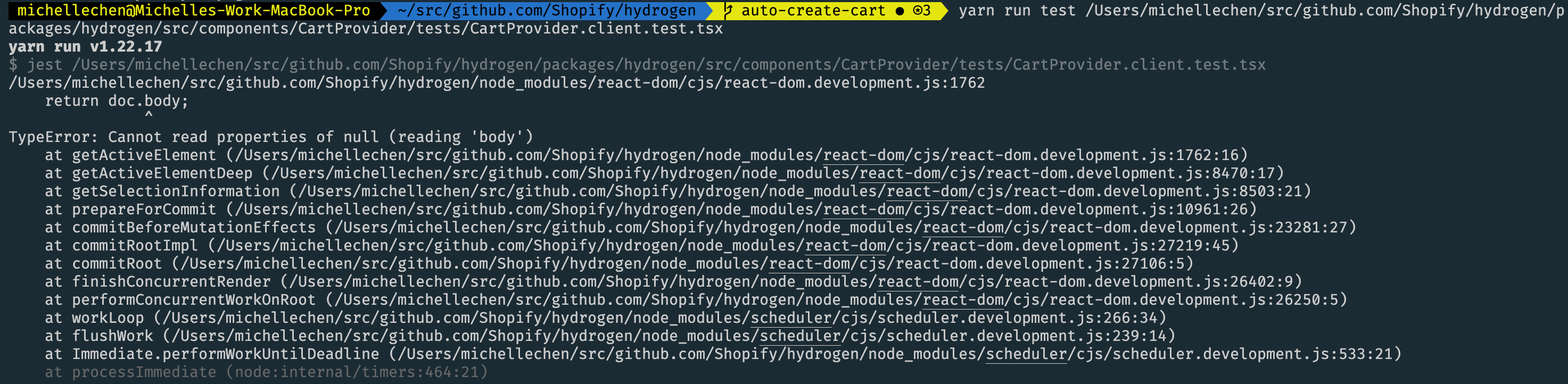 Need an React v18 / React experimental compatible testing library ...