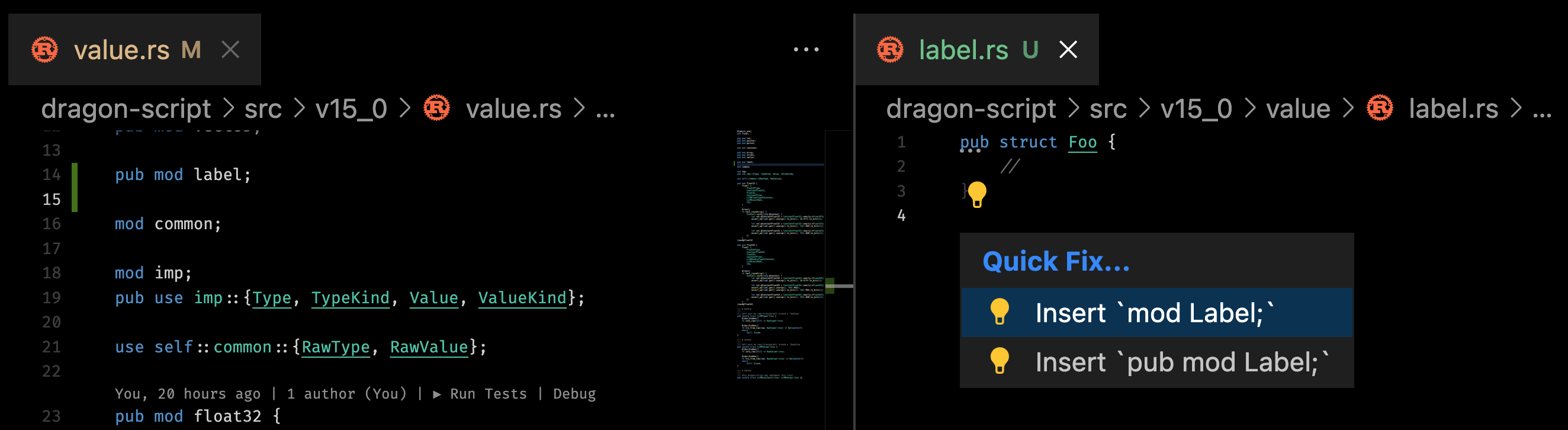 Broken insert module Quick Fix · Issue #13488 · rust-lang/rust-analyzer ...