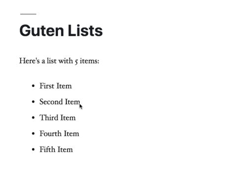 GutenLists