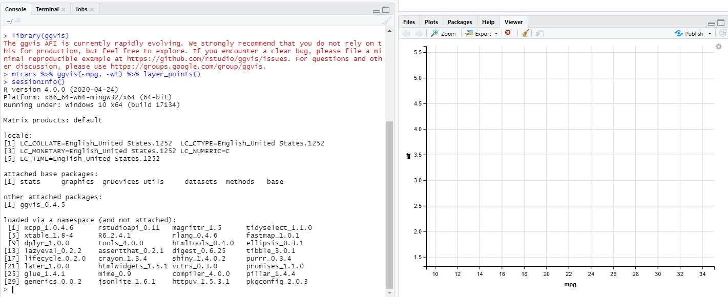 basic example ggvis does not work in R3.6.3/4.0.0 · Issue #483 ...