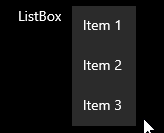 Gif showing listbox selection hover states
