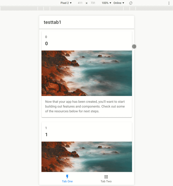 bug: virtual Scroll in two tabs on orientation change content height is ...