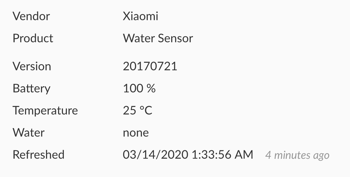 Xiaomi Aqara water sensor temperature · Issue 657 · ebaauw/homebridge