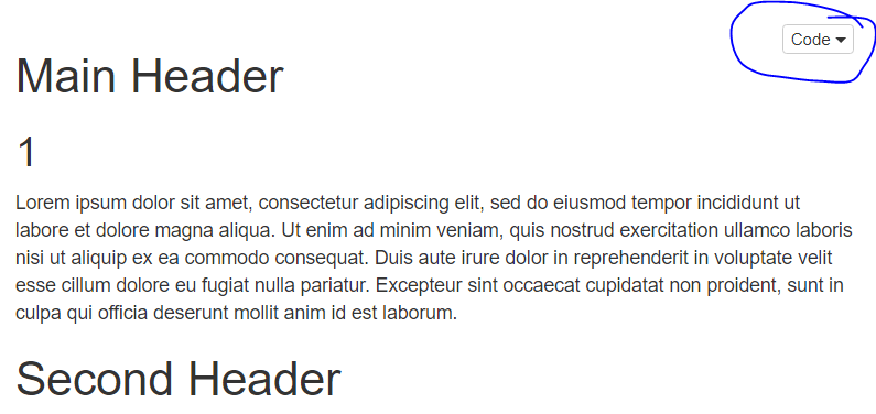 Example Html Document Using Readthedown code_download option passed to html document from rmdformats seems to ...