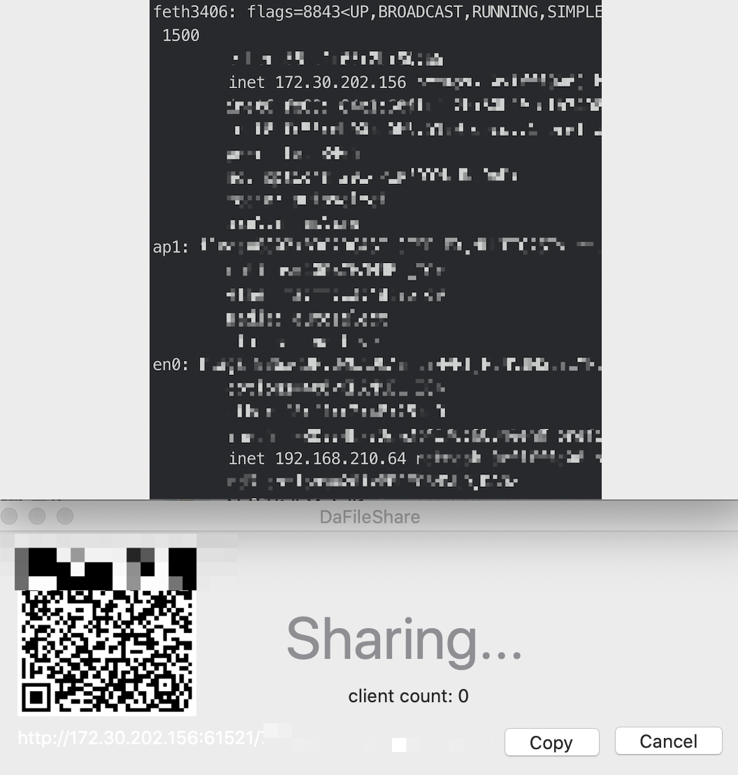 The IP of the access address (QR code) displayed is incorrect. 显示的访问地址（二维码）的IP不正确。 · Issue 4