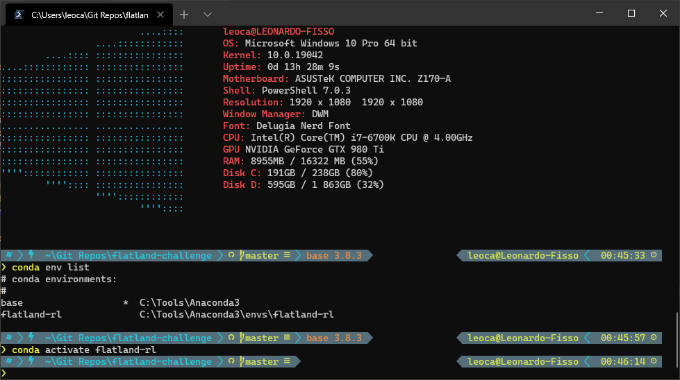 conda python version list