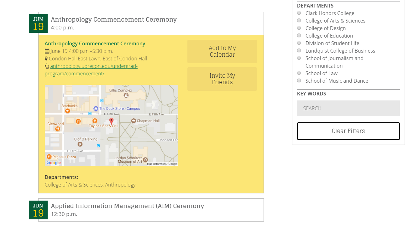events item expanded