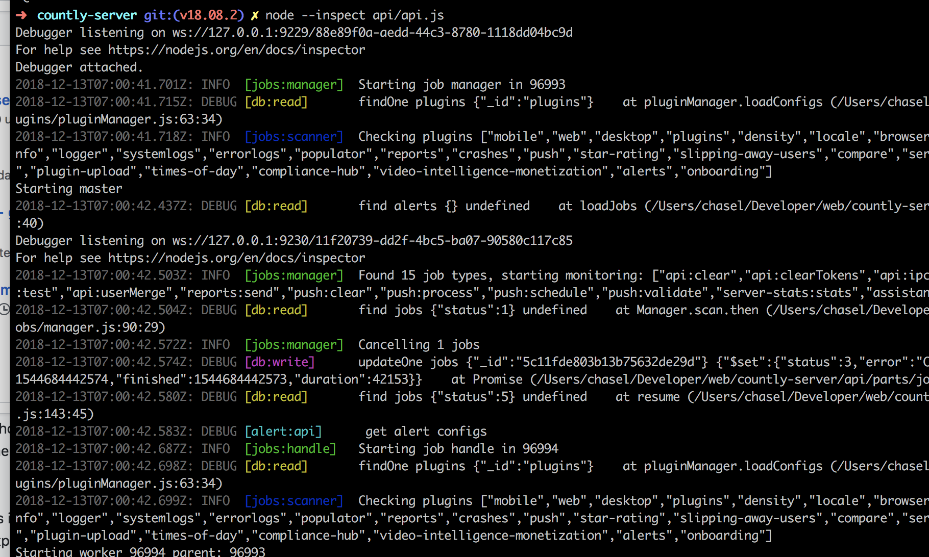 Cannot debug api server · Issue #763 · Countly/countly-server · GitHub