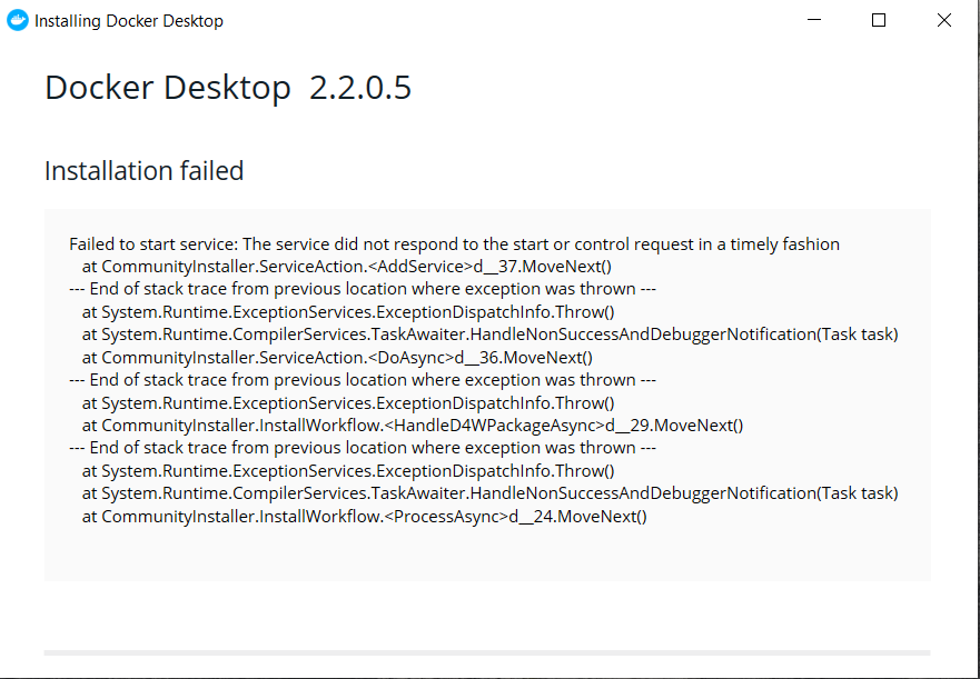 Docker version 2.5.0.5 fails to install · Issue #6572 · docker/for-win ...