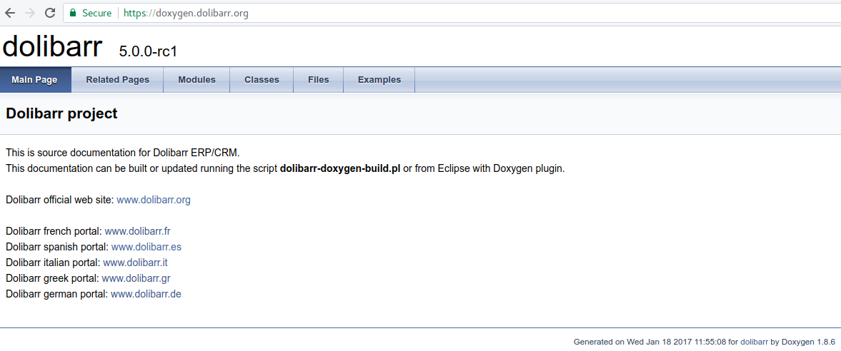 Outdated source documentation (doxygen.dolibarr.org) · Issue #7618 ...