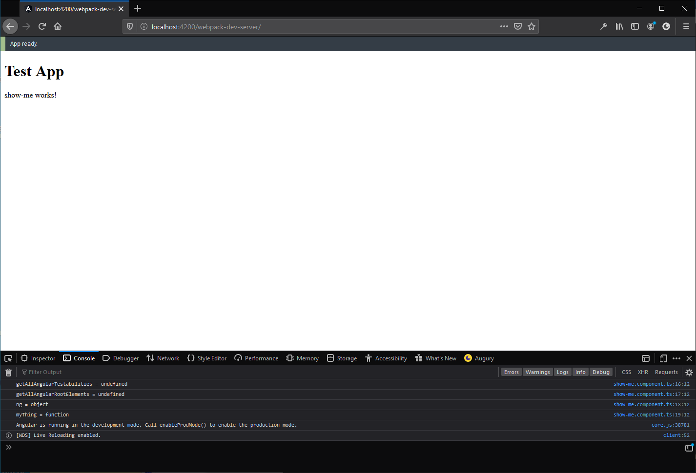 This application is not an Angular application. Fail on function check I  think. · Issue #1431 · rangle/augury · GitHub