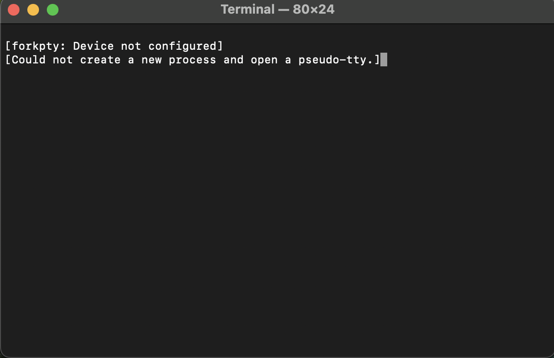 Can't open new terminal after create some tabs in tabby MACOS · Issue