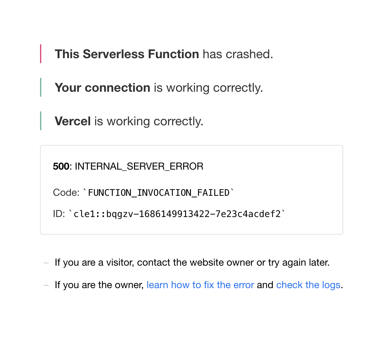 500 function invokation failed issue 806 nuxt vercel builder github