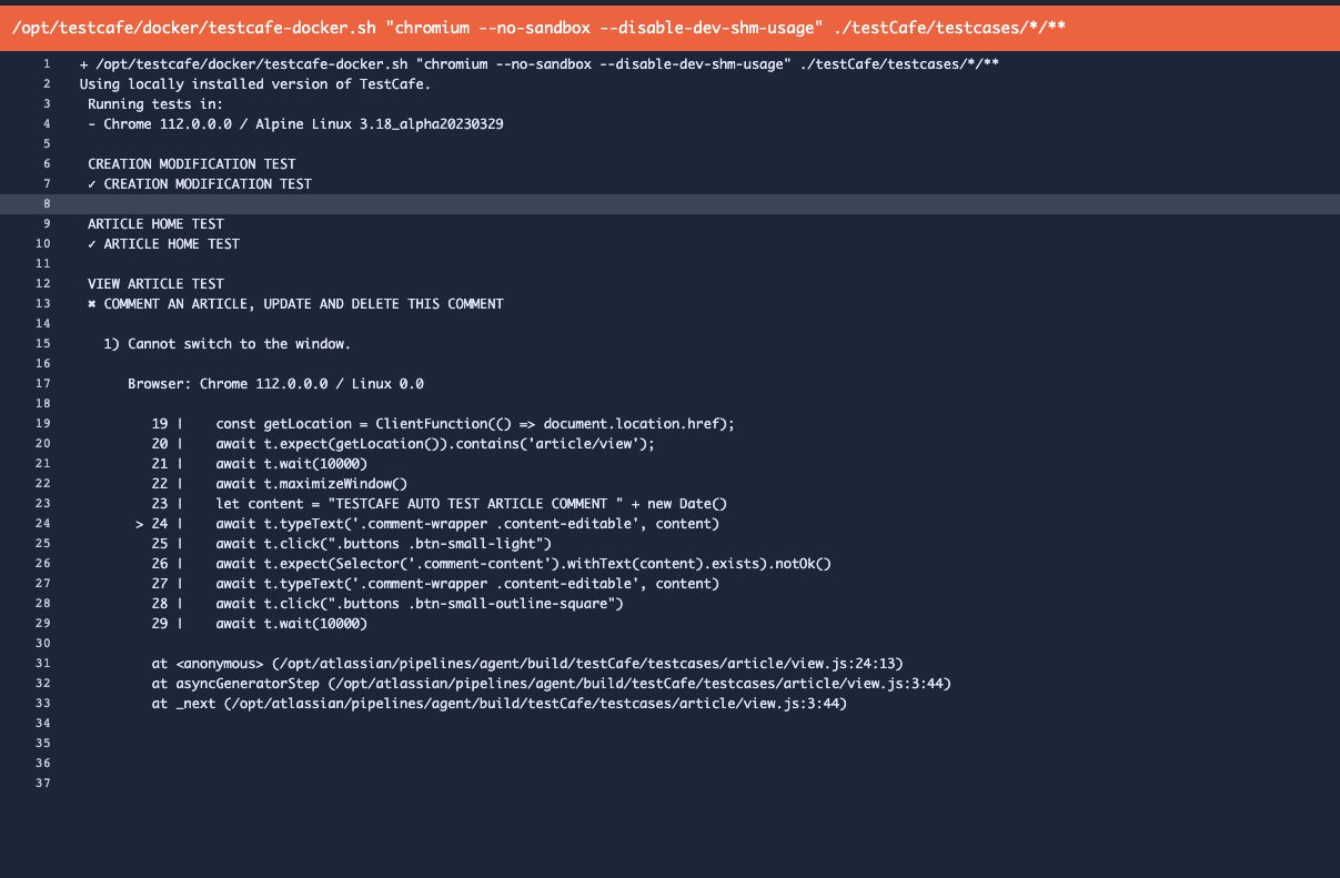 Testcafe is not stable, sometimes with all tests passed, sometimes with