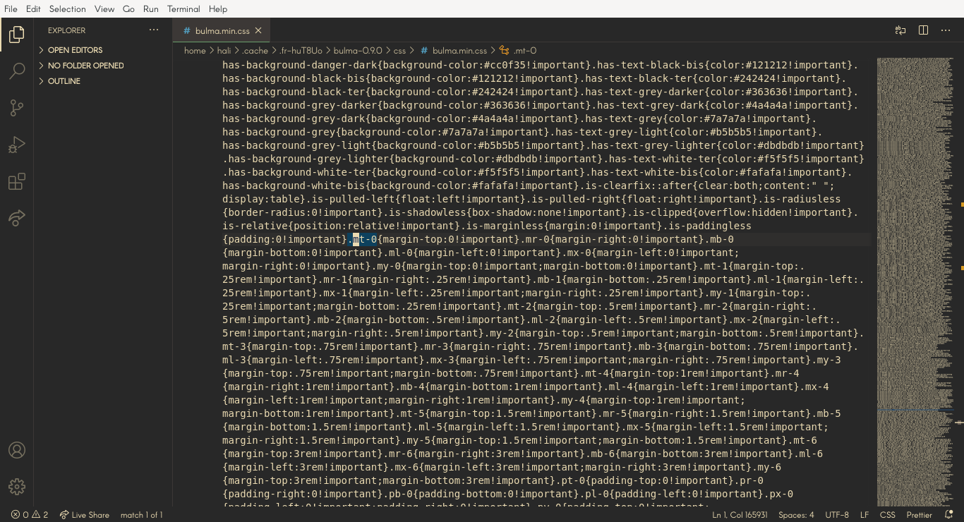 mt in bulma.min.css from zip