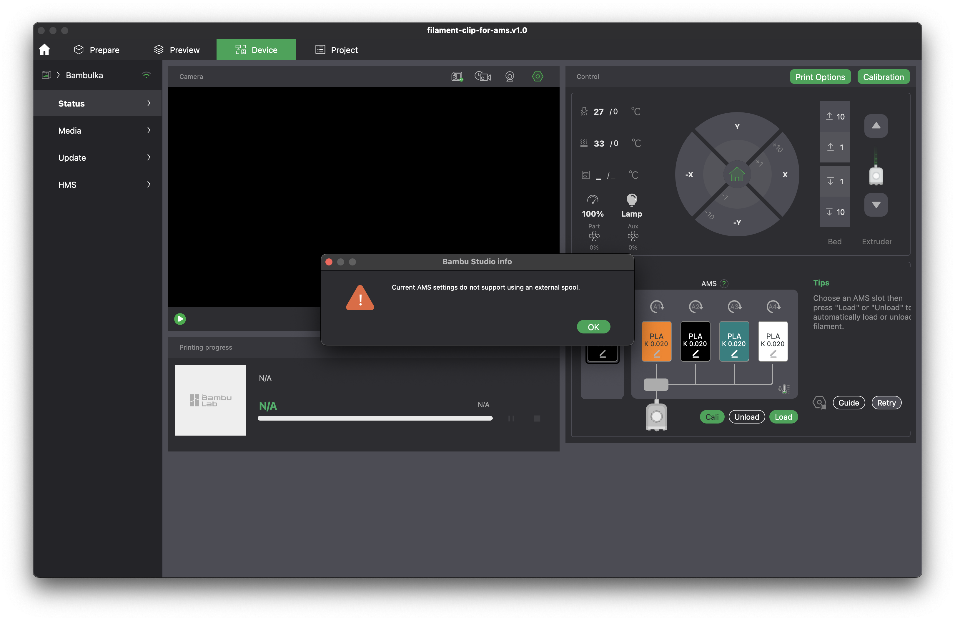 AMS Filament Backup missing in v1.5 public beta on P1P · Issue #1386 ...