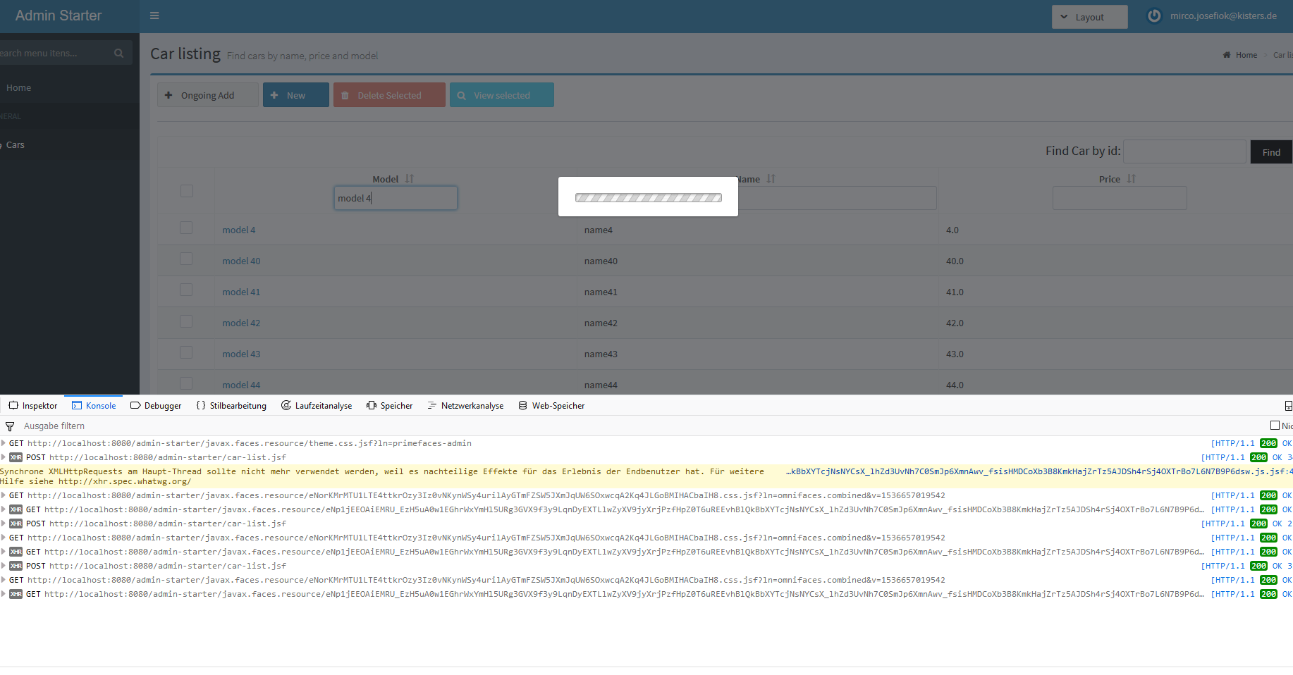 Loading Animation (p:ajaxStatus) does not disappear at table · Issue ...