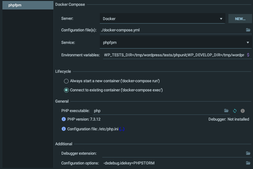 "ERROR: Setting environment for exec is not supported in API