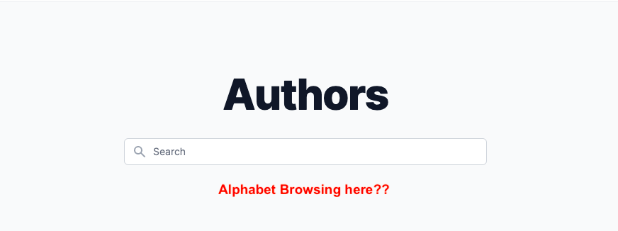 For Authors Add An Alphabet Browsing Surface Issue 43 