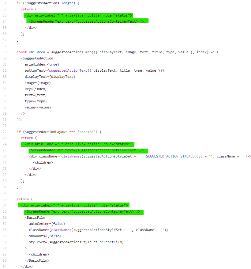 Remove copy-and-paste code in `SuggestedActions.js` · Issue #2714 ...