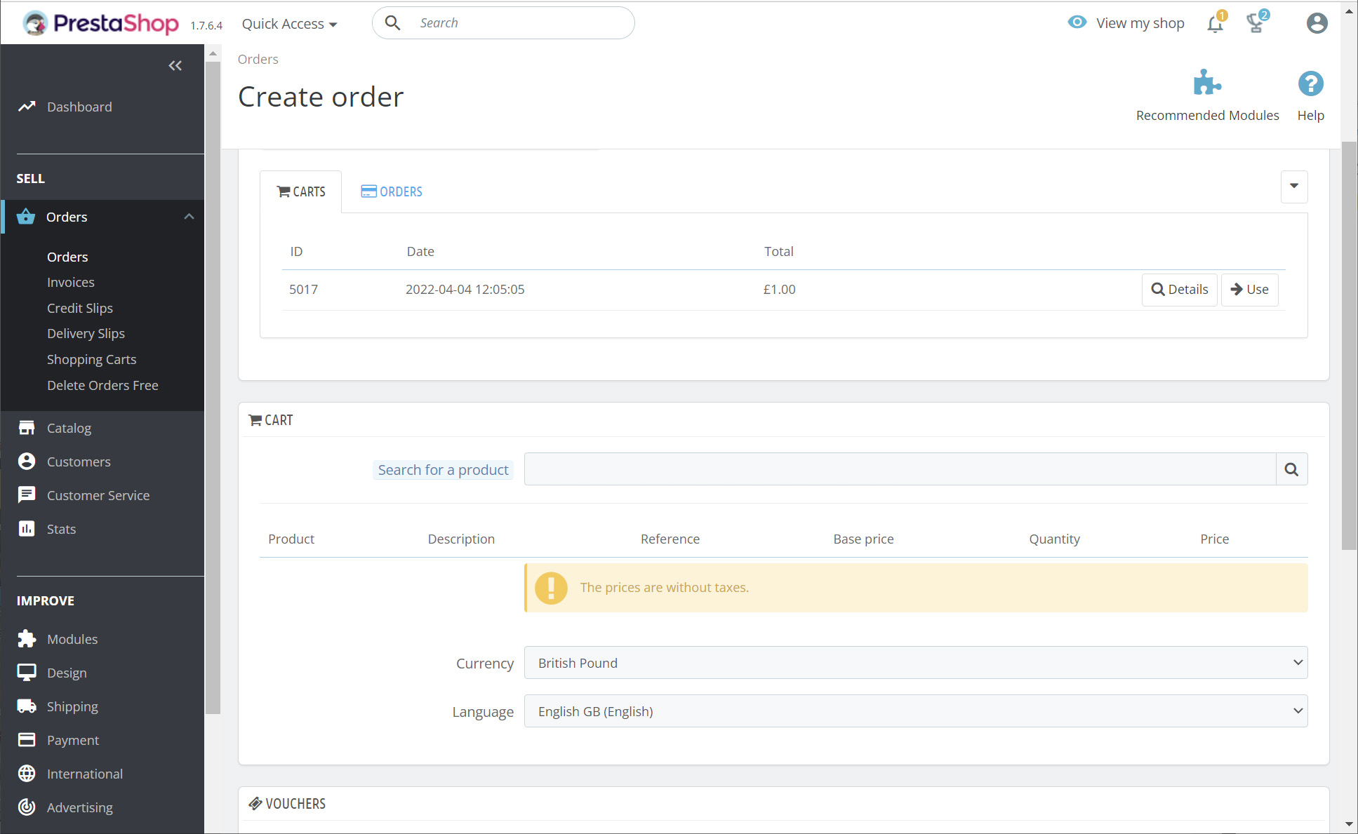 Unable to Raise Back Office Order Missing Add to Basket · Issue #28125 ...