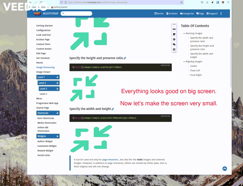 Catalog sidebar not visible after scrolling on small screens · Issue