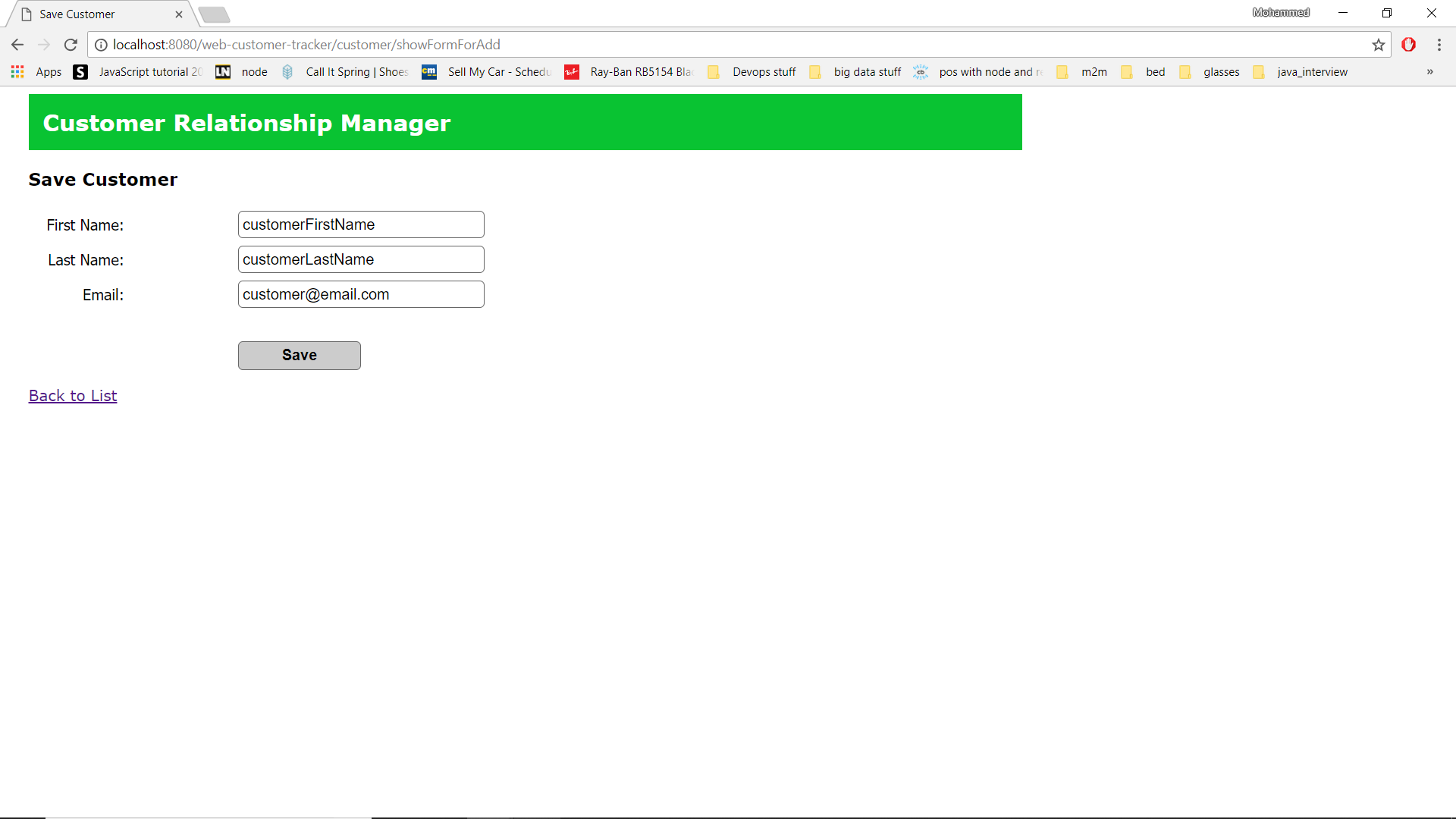 github mkhan935 web customer tracker a basic spring mvc hibernate customer tracker